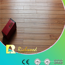 Plancher en stratifié à rainure en V d&#39;Hickory de relief de 12mm E0 HDF AC4